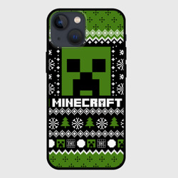 Чехол для iPhone 13 mini Minecraft christmas sweater