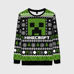 Женский свитшот 3D Minecraft christmas sweater