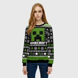 Женский свитшот 3D Minecraft christmas sweater - фото 2