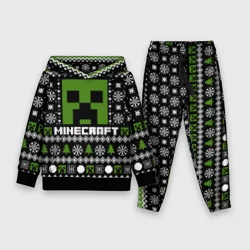 Детский костюм с толстовкой 3D Minecraft christmas sweater