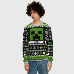 Мужской свитшот 3D Minecraft christmas sweater - фото 2