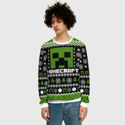 Мужской свитшот 3D Minecraft christmas sweater - фото 2