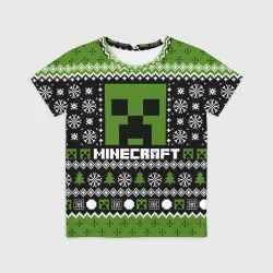 Детская футболка 3D Minecraft christmas sweater