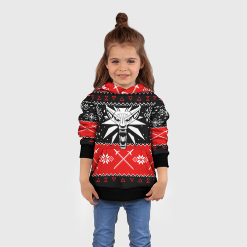 Детская толстовка 3D The Witcher christmas sweater, цвет черный - фото 4