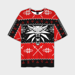 Мужская футболка oversize 3D The Witcher christmas sweater