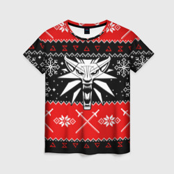 Женская футболка 3D The Witcher christmas sweater