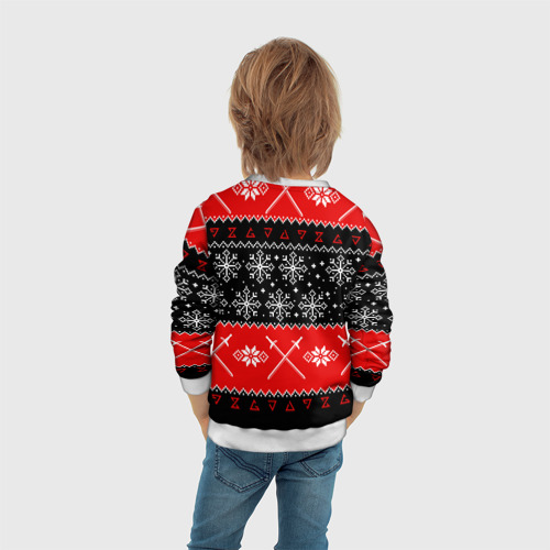 Детский свитшот 3D The Witcher christmas sweater, цвет 3D печать - фото 6