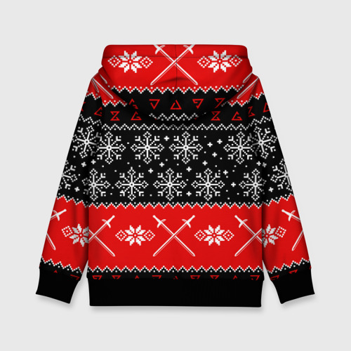 Детская толстовка 3D The Witcher christmas sweater, цвет черный - фото 2