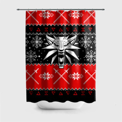 Штора 3D для ванной The Witcher christmas sweater