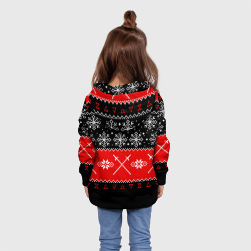 Детская толстовка 3D The Witcher christmas sweater, цвет черный - фото 5