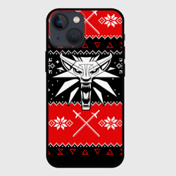 Чехол для iPhone 13 mini The Witcher christmas sweater