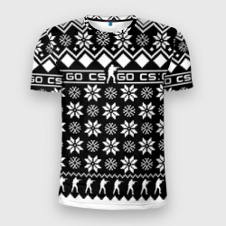 Мужская футболка 3D Slim CS GO christmas sweater