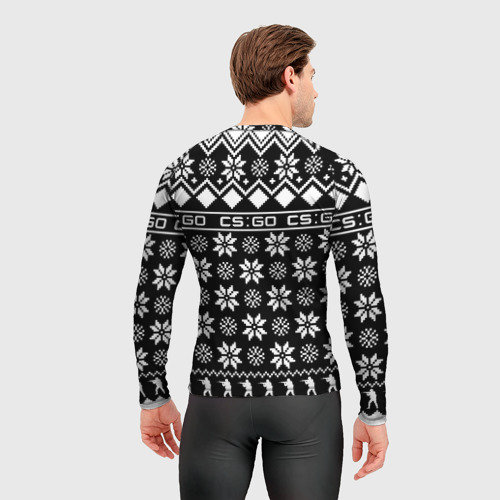 Мужской рашгард 3D CS GO christmas sweater, цвет 3D печать - фото 4