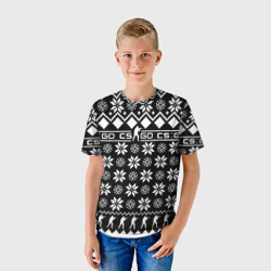 Детская футболка 3D CS GO christmas sweater - фото 2