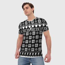 Мужская футболка 3D CS GO christmas sweater - фото 2