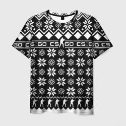 Мужская футболка 3D CS GO christmas sweater