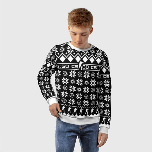 Детский свитшот 3D CS GO christmas sweater, цвет 3D печать - фото 3