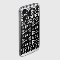 Чехол для iPhone 15 Pro силиконовый с защитой камеры CS GO christmas sweater - фото 2