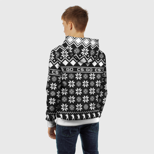 Детская толстовка 3D CS GO christmas sweater, цвет белый - фото 7