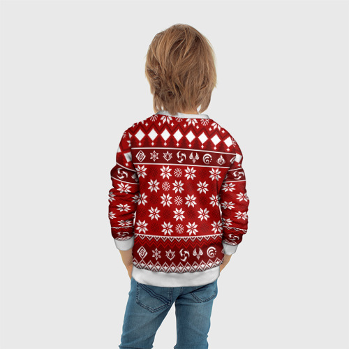 Детский свитшот 3D Klee christmas sweater, цвет 3D печать - фото 6