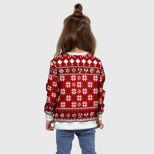 Детский свитшот 3D Klee christmas sweater, цвет 3D печать - фото 8