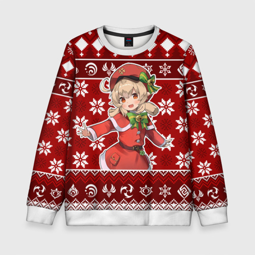 Детский свитшот 3D Klee christmas sweater, цвет 3D печать