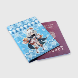 Обложка для паспорта матовая кожа Paimon christmas sweater - фото 2
