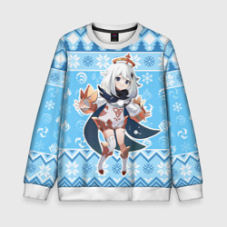 Детский свитшот 3D Paimon christmas sweater