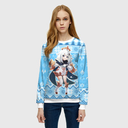 Женский свитшот 3D Paimon christmas sweater - фото 2