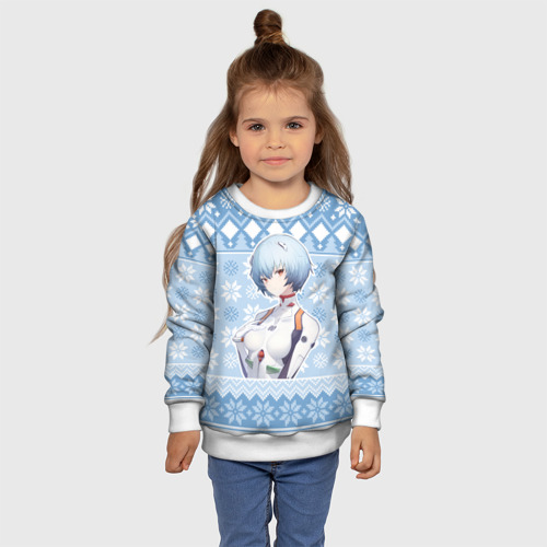 Детский свитшот 3D Rei christmas sweater, цвет 3D печать - фото 7