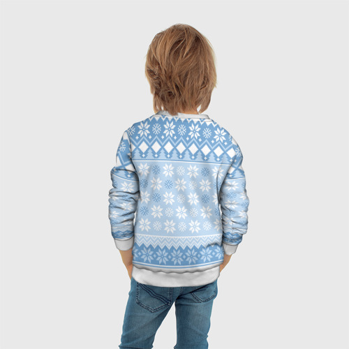 Детский свитшот 3D Rei christmas sweater, цвет 3D печать - фото 6