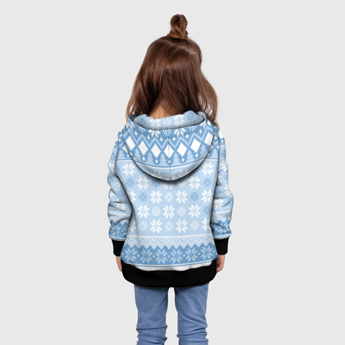 Детская толстовка 3D Rei christmas sweater, цвет черный - фото 5