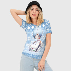 Женская футболка 3D Slim Rei christmas sweater - фото 2