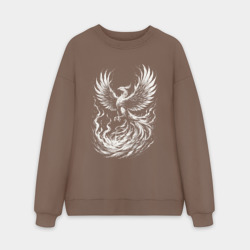 Мужской свитшот oversize без начеса хлопок Полет феникса