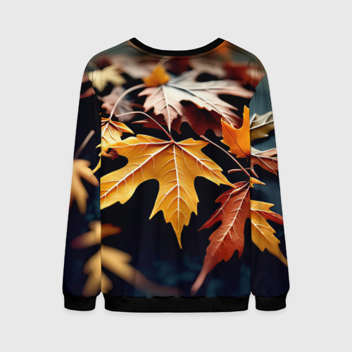 Мужской свитшот 3D с принтом Осенние листья - нейросеть, вид сзади #1