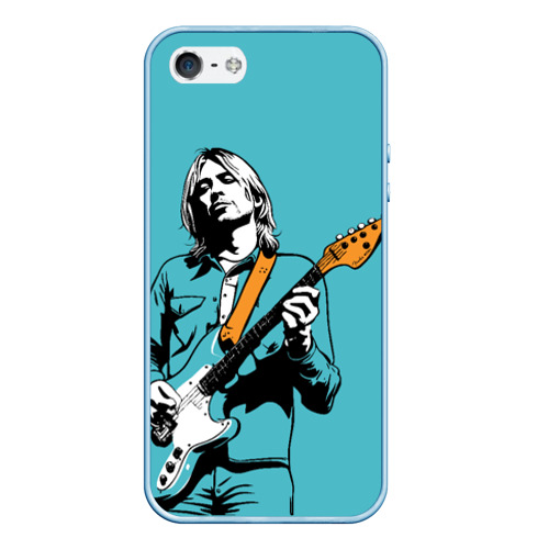 Чехол для iPhone 5/5S матовый Nevermind Kurt-nevermind, цвет голубой