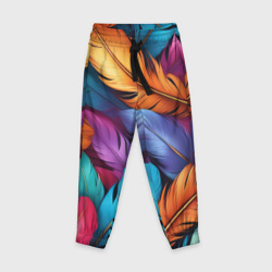 Детские брюки 3D Перья паттерн - нейросеть 