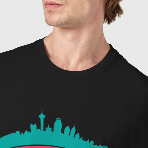 Мужская футболка хлопок с принтом San Antonio city, фото #4