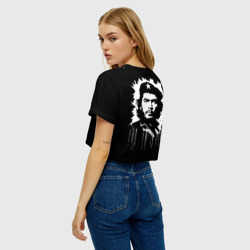 Женская футболка Crop-top 3D Che Guevara- аэрография - фото 2