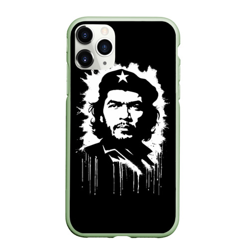 Чехол для iPhone 11 Pro матовый Ernesto Che Guevara- аэрография, цвет салатовый