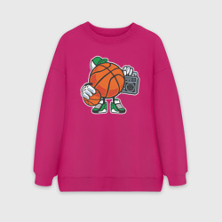 Женский свитшот oversize без начеса хлопок Хип-хоп баскетбол