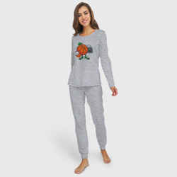 Женская пижама с лонгсливом хлопок Хип-хоп баскетбол - фото 2