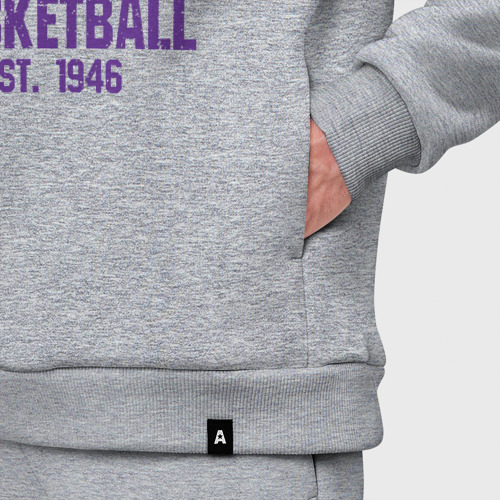 Мужской костюм oversize хлопок Basketball Los Angeles, цвет меланж - фото 6