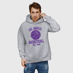 Мужское худи Oversize хлопок Basketball Los Angeles - фото 2