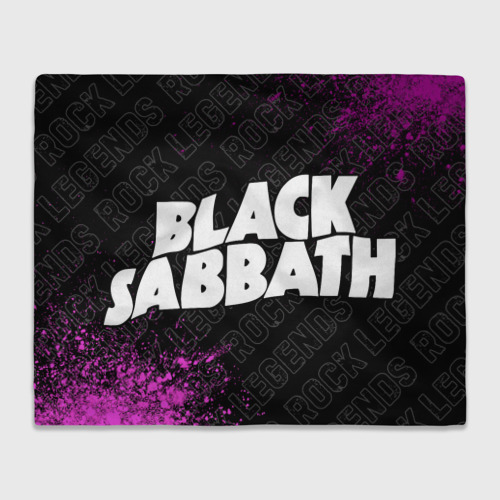 Плед 3D Black Sabbath rock legends по-горизонтали, цвет 3D (велсофт)