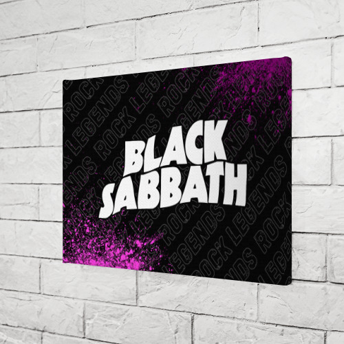 Холст прямоугольный Black Sabbath rock legends по-горизонтали, цвет 3D печать - фото 3