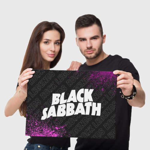 Холст прямоугольный Black Sabbath rock legends по-горизонтали, цвет 3D печать - фото 5