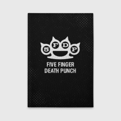 Обложка для автодокументов Five Finger Death Punch glitch на темном фоне