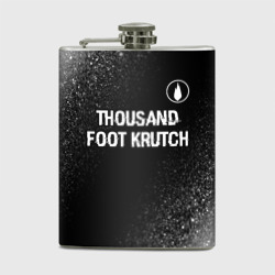 Фляга Thousand Foot Krutch glitch на темном фоне посередине