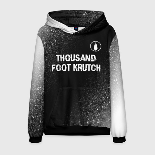 Мужская толстовка с принтом Thousand Foot Krutch glitch на темном фоне посередине, вид спереди №1